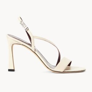 NWT STAUD Nadja 100 mm Genuine Leather Slingbacks in Cream Sz. 40 / 10